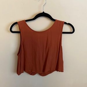 Burnt orange crop top